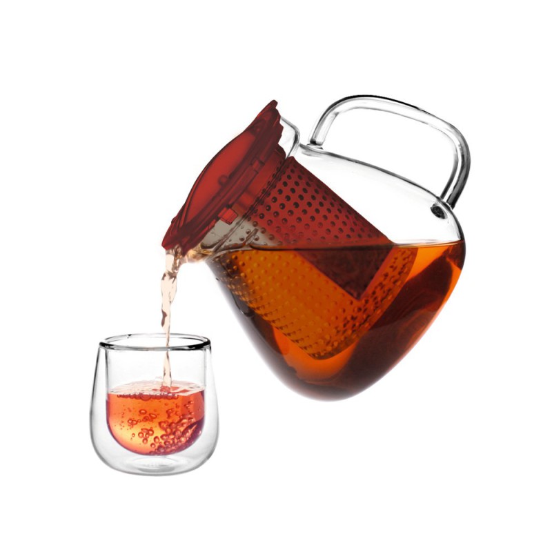 Dzbanek z zaparzaczem Tea Control 1 l czerwony finum Dzbanek z zaparzaczem Tea Control 1 l czerwony finum