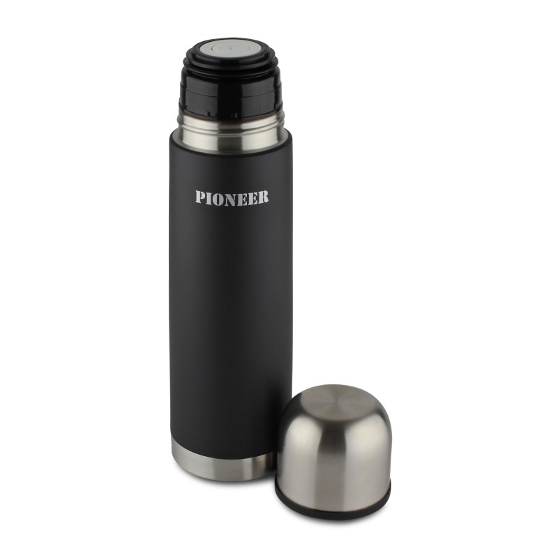 Termos Pioneer Auto 500 ml stalowy czarny Grunwerg Termos Pioneer Auto 500 ml stalowy czarny Grunwerg