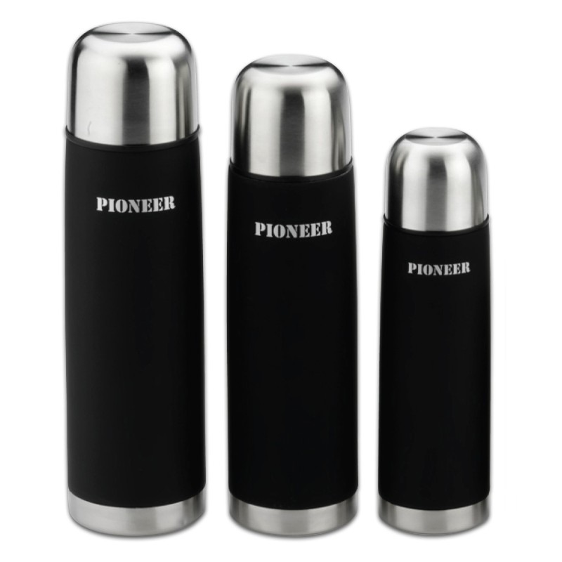 Termos Pioneer Auto 500 ml stalowy czarny Grunwerg Termos Pioneer Auto 500 ml stalowy czarny Grunwerg