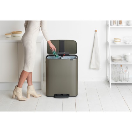 Promocja! Brabantia Kosz BO pedałowy 30+30 l platynowy