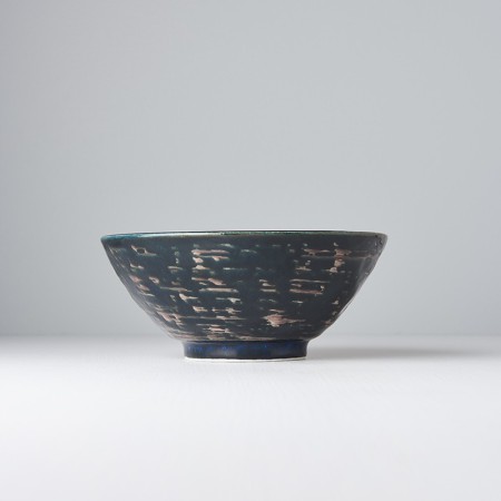 Miska Udon Copper Swirl 20 cm czarno-granatowa MIJ