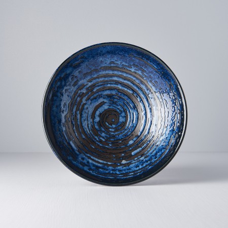 Miska Ramen Copper Swirl 25 cm czarno-granatowa MIJ