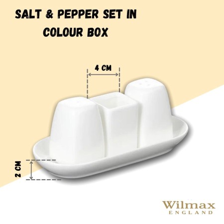 Zestaw do przypraw, solniczka, pieprzniczka i pojemnik na wykałaczki WILMAX England