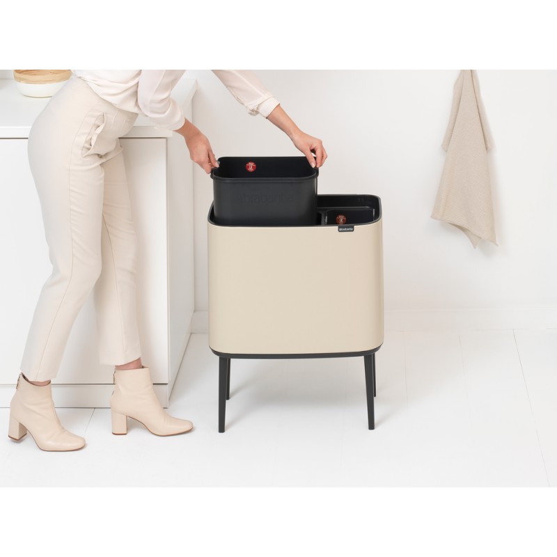 Brabantia Kosz BO TouchBin 11+23 l beżowy