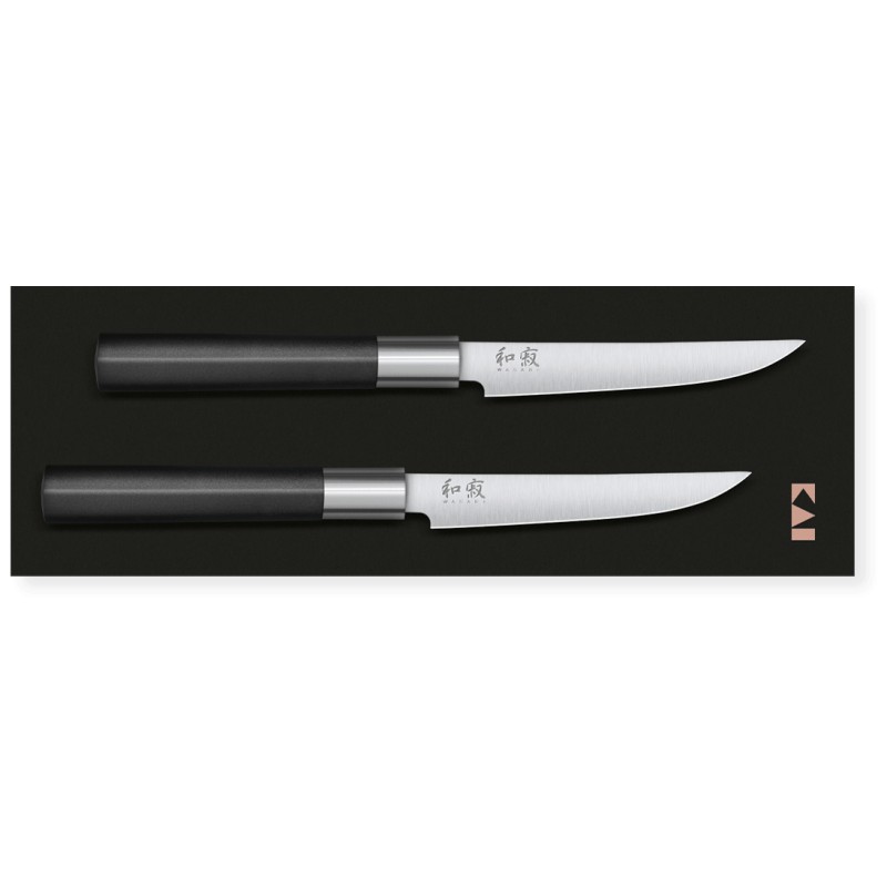 Noże do steków, komplet 2 szt. KAI Wasabi Black