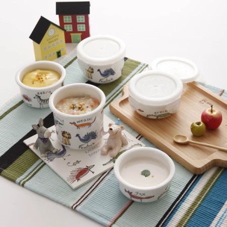 Pojemniki na żywność dla dzieci porcelanowe Zen Premium 2 szt. 180 + 310 ml Candl
