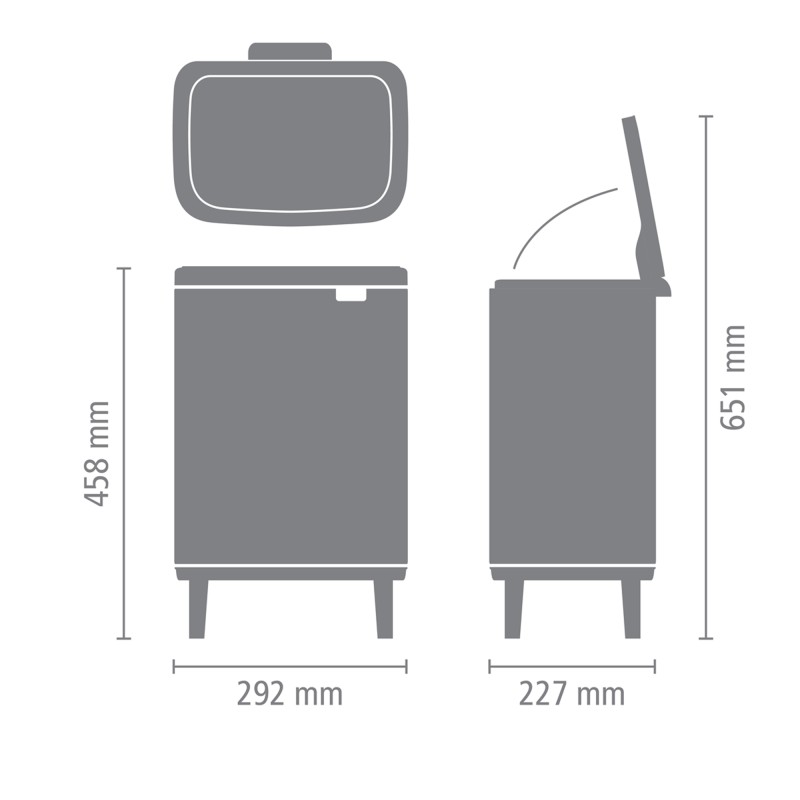 Brabantia Kosz BO HI 12 l czarny