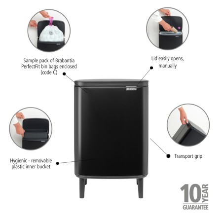 Brabantia Kosz BO HI 12 l czarny