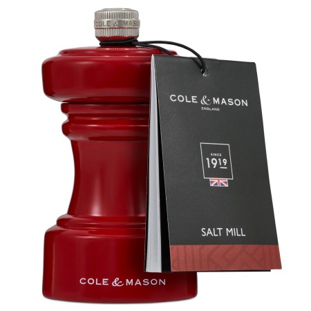 Młynek drewniany do soli Hoxton 10,4 cm czerwony połysk Cole&Mason