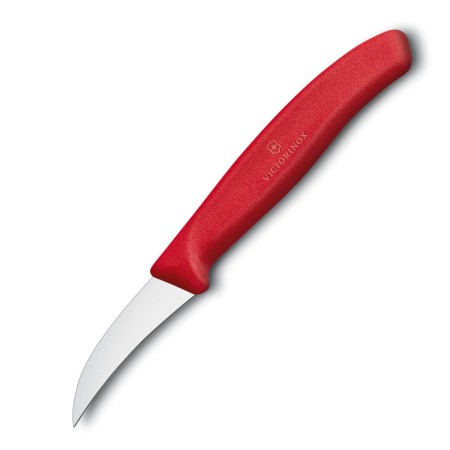 Nóż obierak 6 cm krzywy czerwony Victorinox