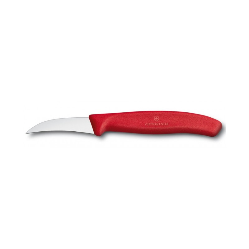 Nóż obierak 6 cm krzywy czerwony Victorinox