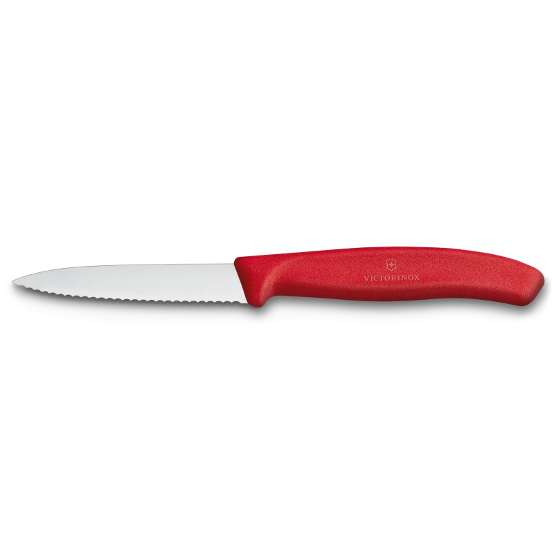 Victorinox Nóż do warzyw 8 cm z ząbkami czerwony