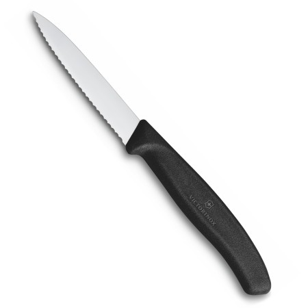 Victorinox Nóż do warzyw 8 cm z ząbkami czarny