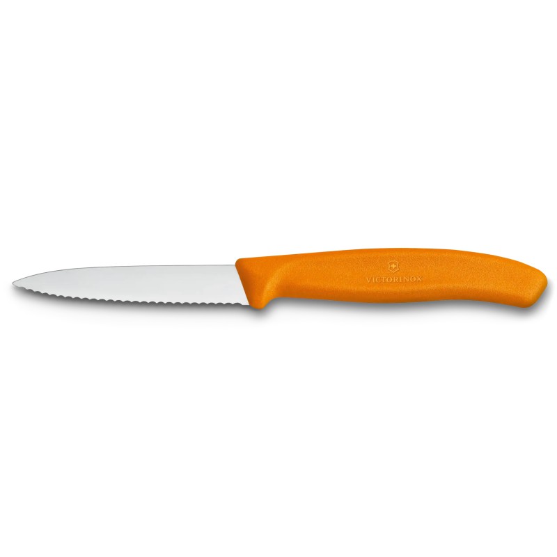 Victorinox Nóż do warzyw 8 cm z ząbkami pomarańczowy