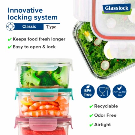 Szklana misa ze szczelną pokrywką 380 ml Glasslock