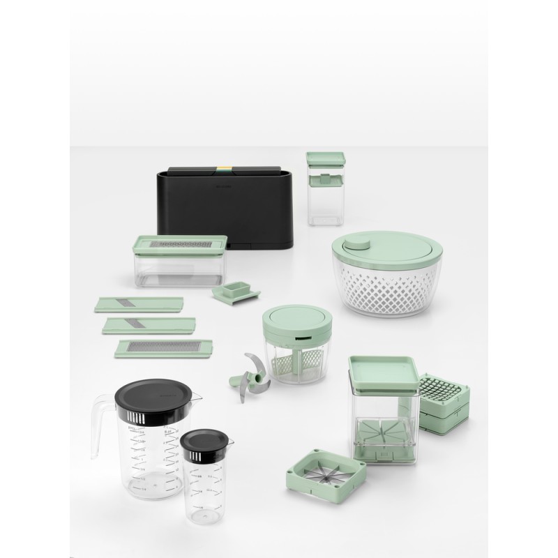 Brabantia Tasty+ Zestaw Tarek i Krajalnic z pojemnikiem, zielony