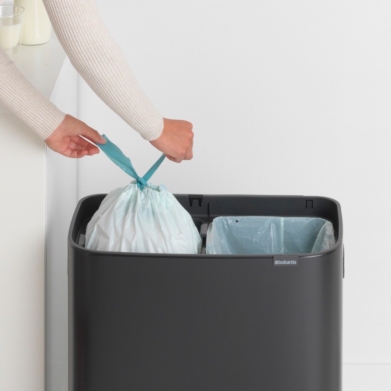 Brabantia Kosz BO TouchBin 30+30 l czarny Brabantia Kosz BO TouchBin 30+30 l czarny