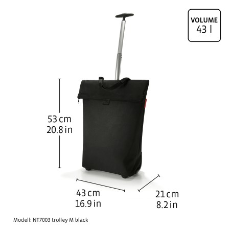 Reisenthel Torba na kółkach Trolley M 43 l Jodełka Granatowa