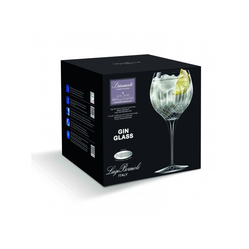 Kieliszki Gin Diamante 650 ml komplet 4 szt. Luigi Bormioli Kieliszki Gin Diamante 650 ml komplet 4 szt. Luigi Bormioli